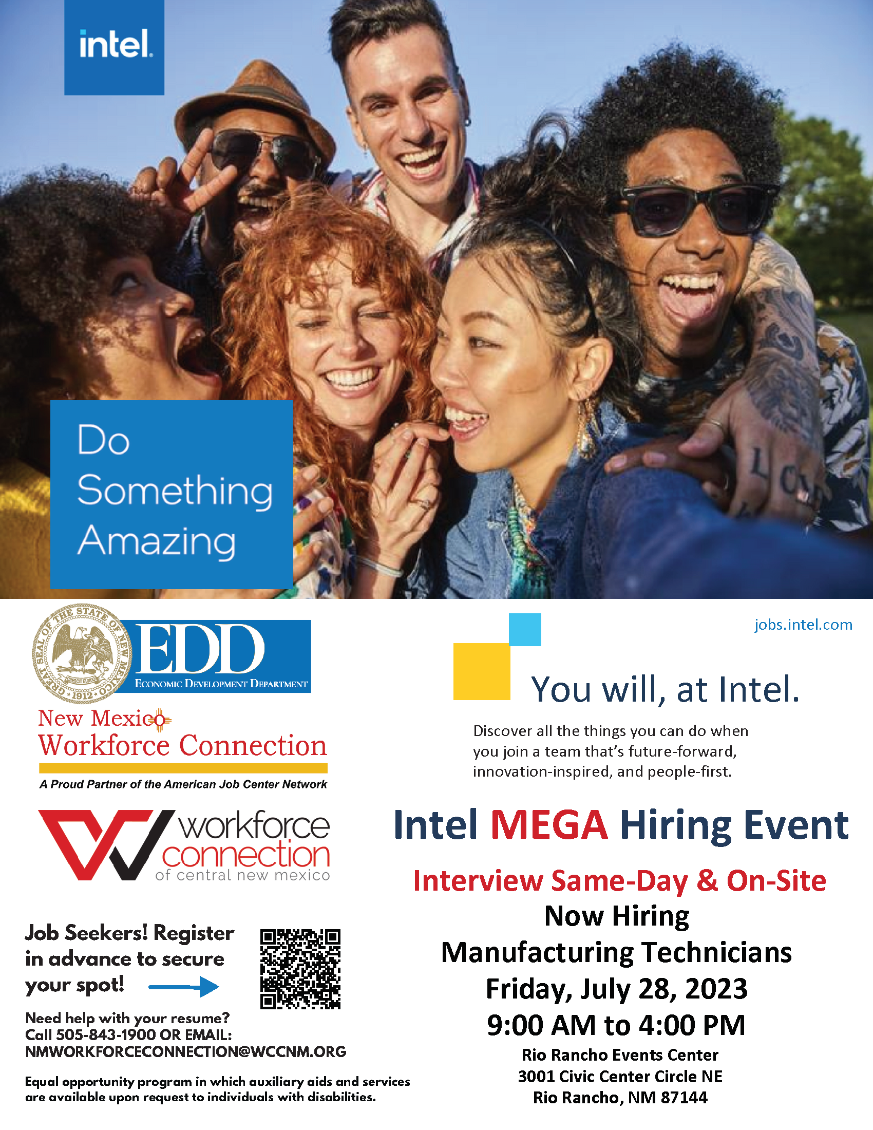 Intel MEGA Hiring Event flyer