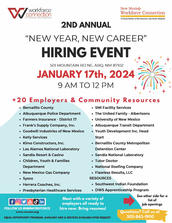 2nd Annual Hiring Event flyer