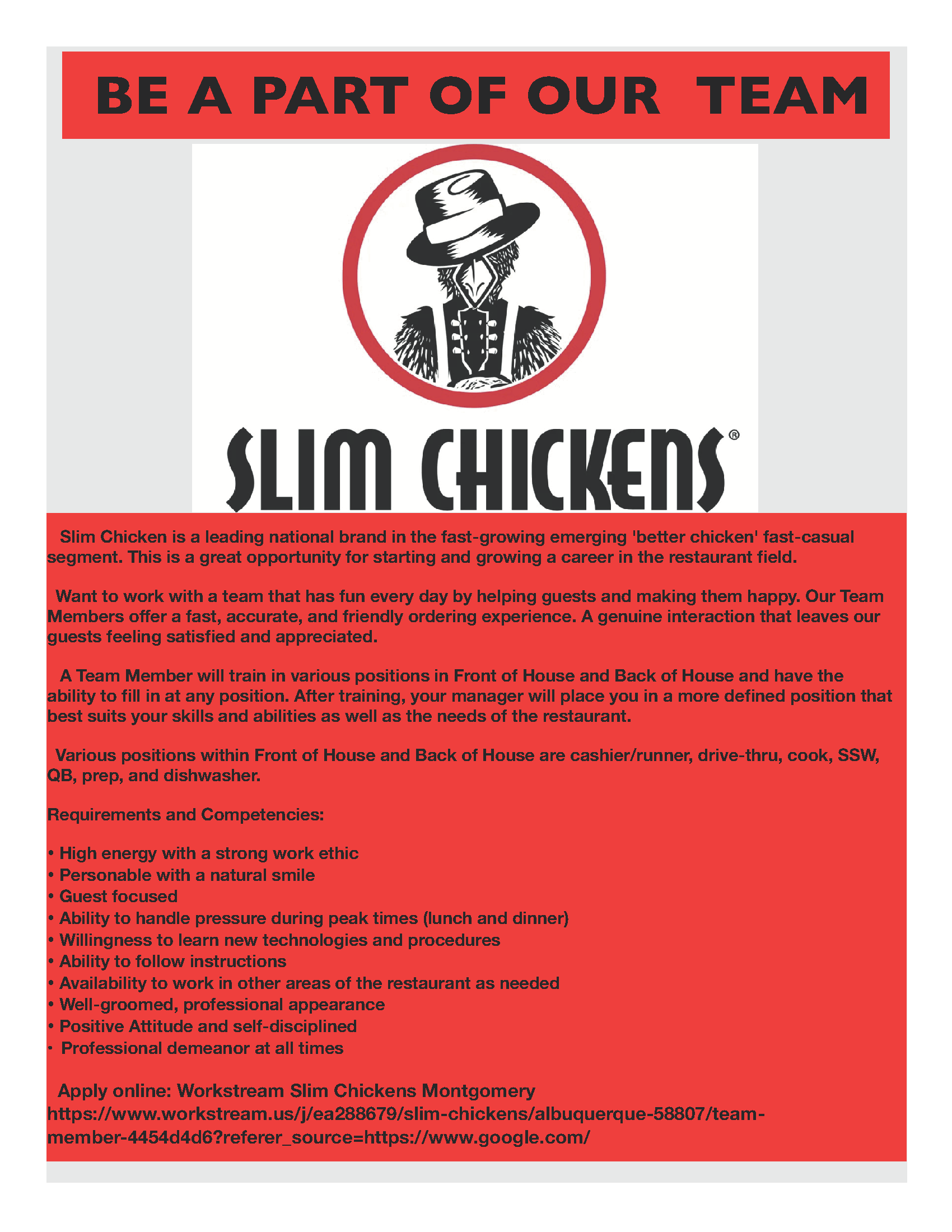 About Us - Slim Chickens