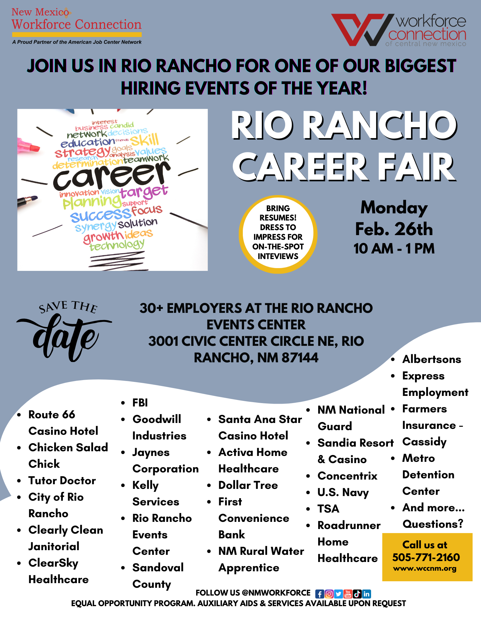 Rio Rancho Career Fair flyer