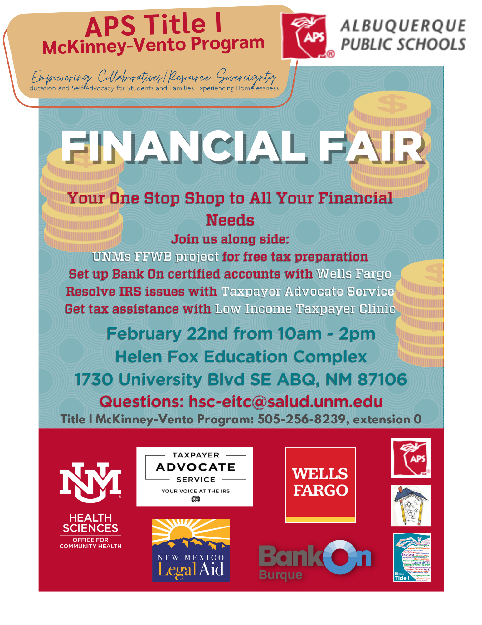 Albuquerque Public Schools Financial Fair flyer