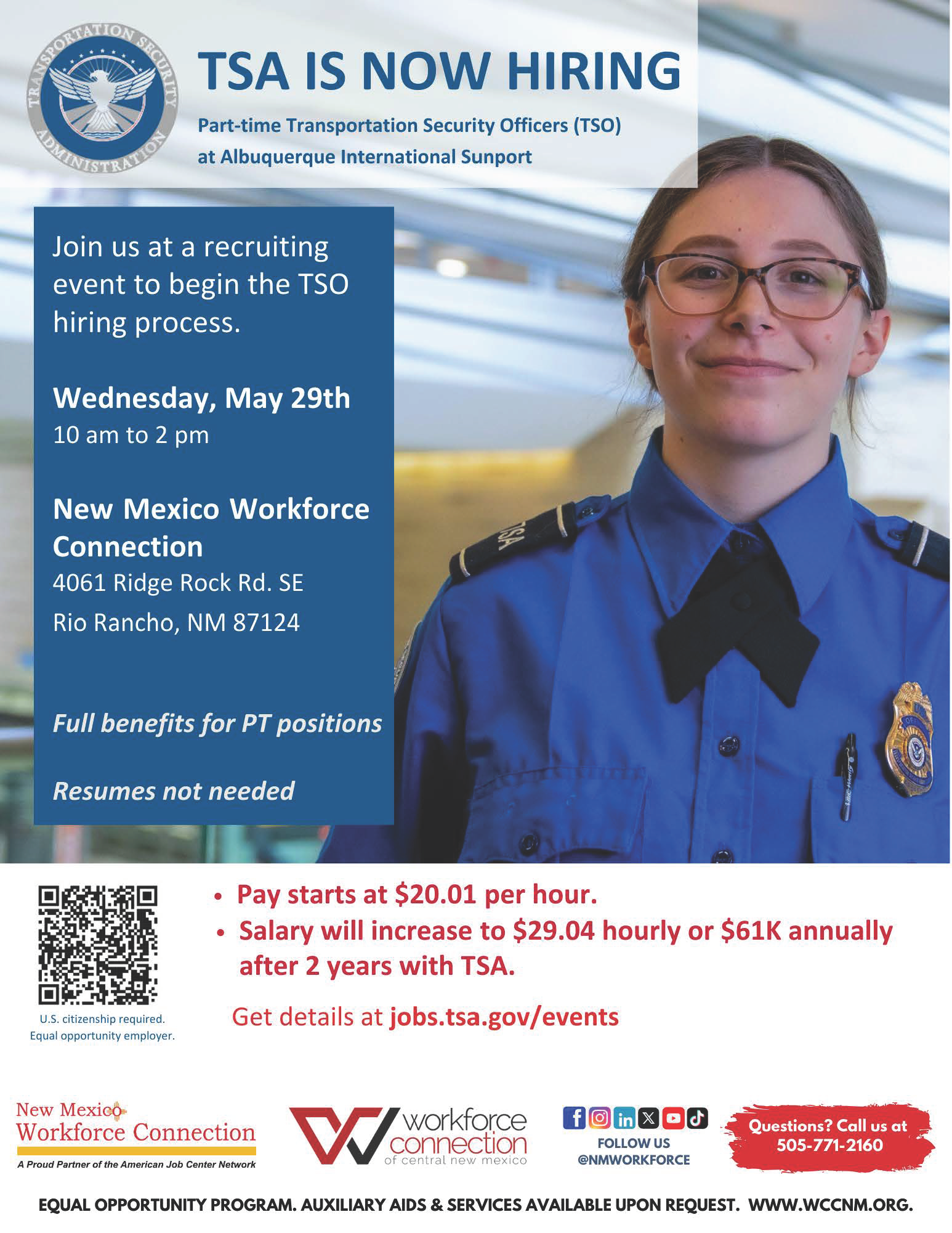 TSA is now hiring - May 29th Flyer