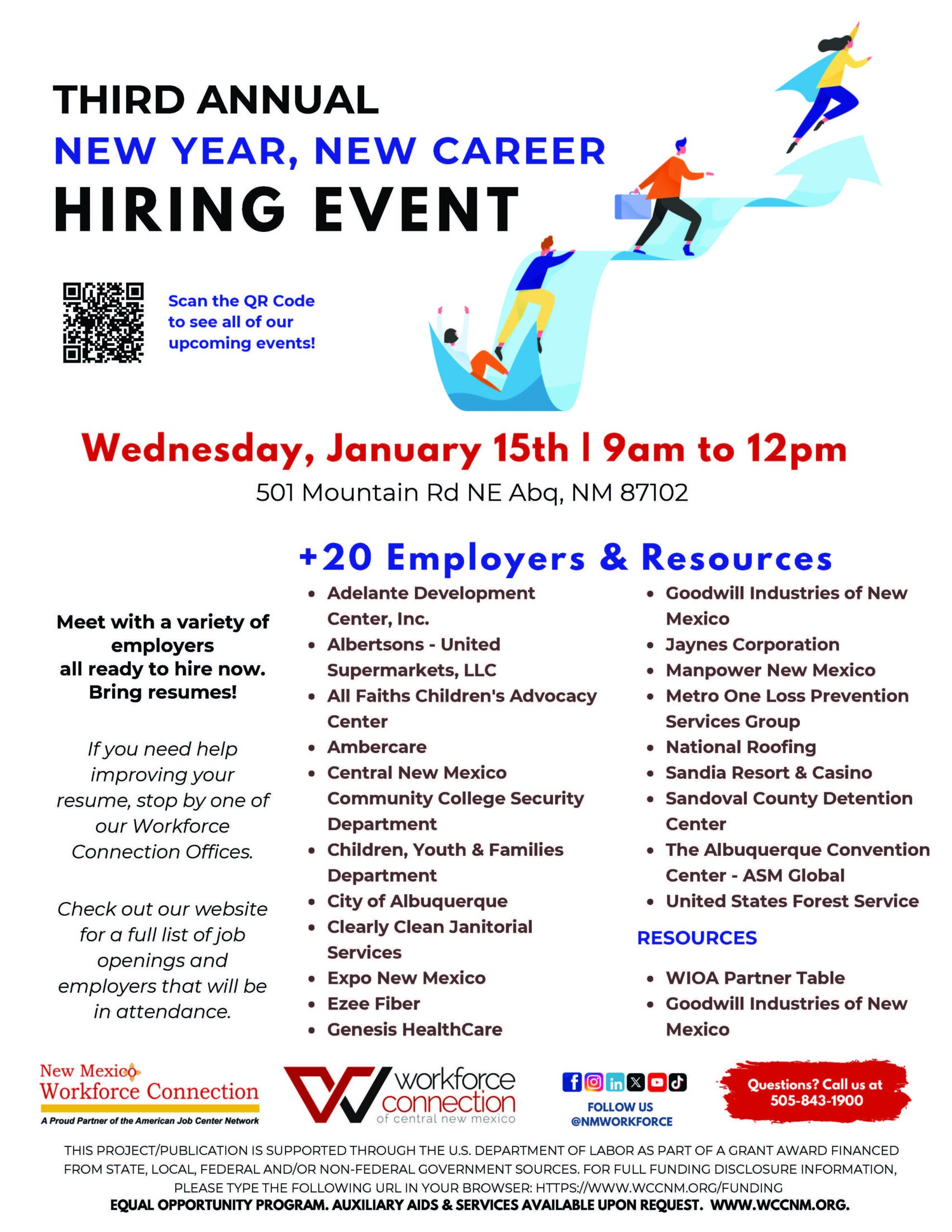 Third Annual New Year, New Career Hiring Event on Wednesday, January 15th from 9am to 12pm